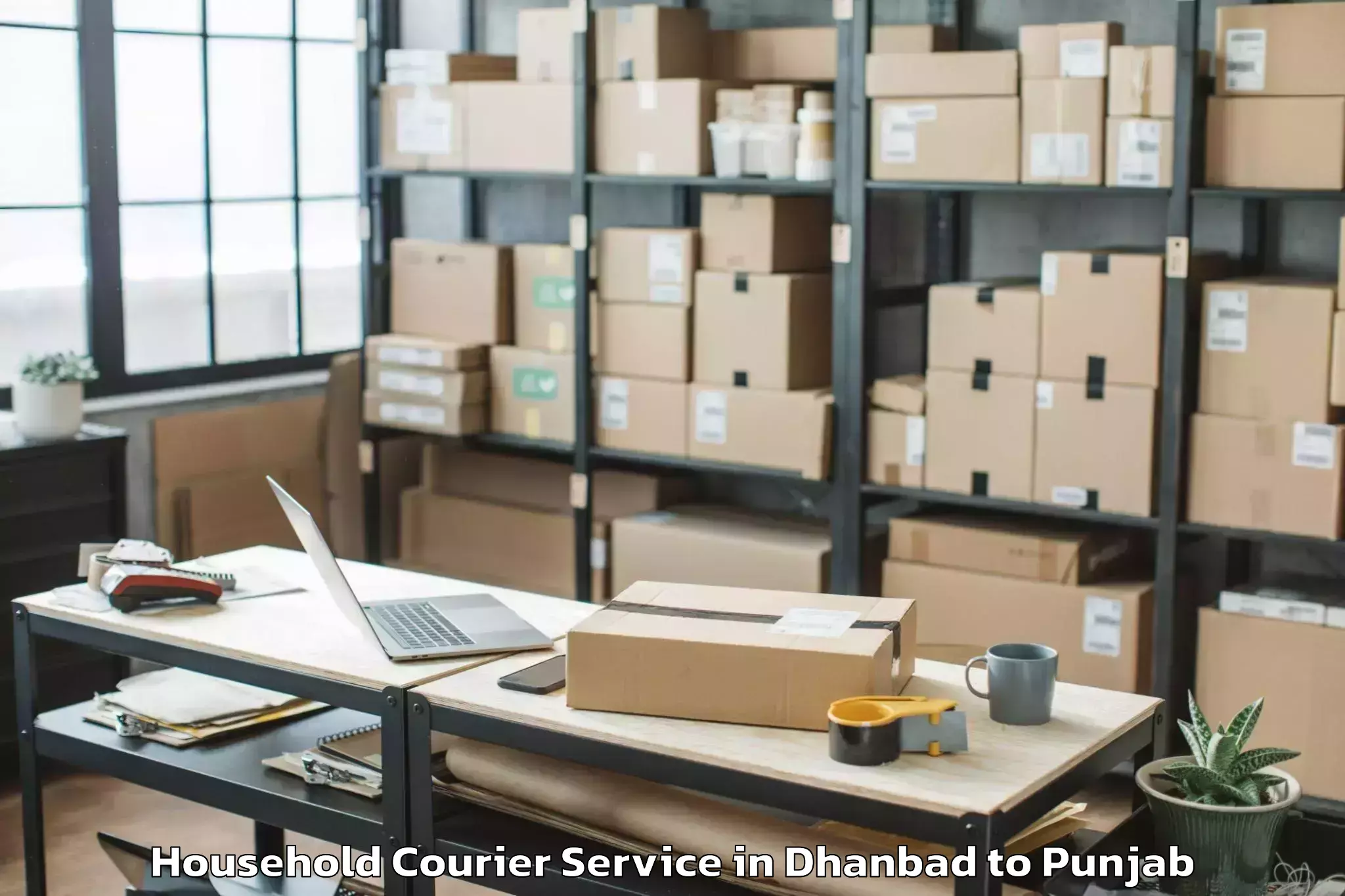 Easy Dhanbad to Guru Kashi University Talwandi Household Courier Booking